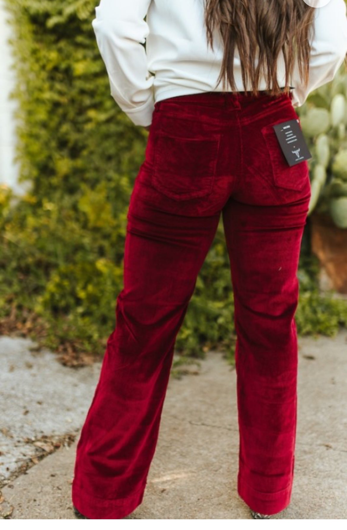 Lucky & Blessed Wine Corduroy Trousers