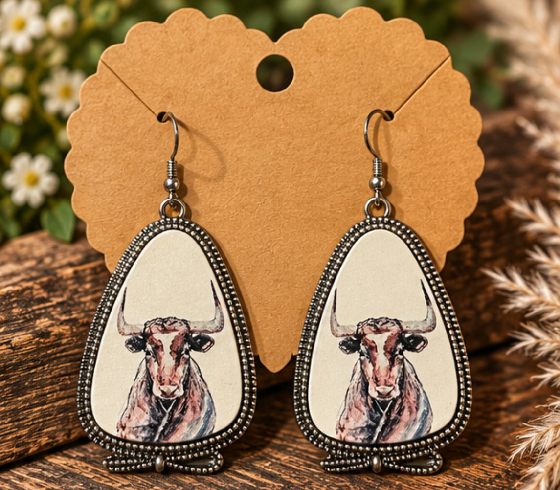 Longhorn Drop Earrings